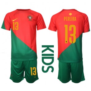 Portugal Danilo Pereira #13 Replika Babytøj Hjemmebanesæt Børn VM 2022 Kortærmet (+ Korte bukser)